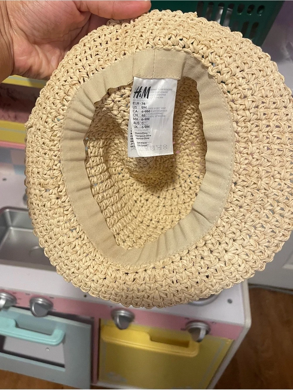 H&M Beige Crochet Bucket Hat